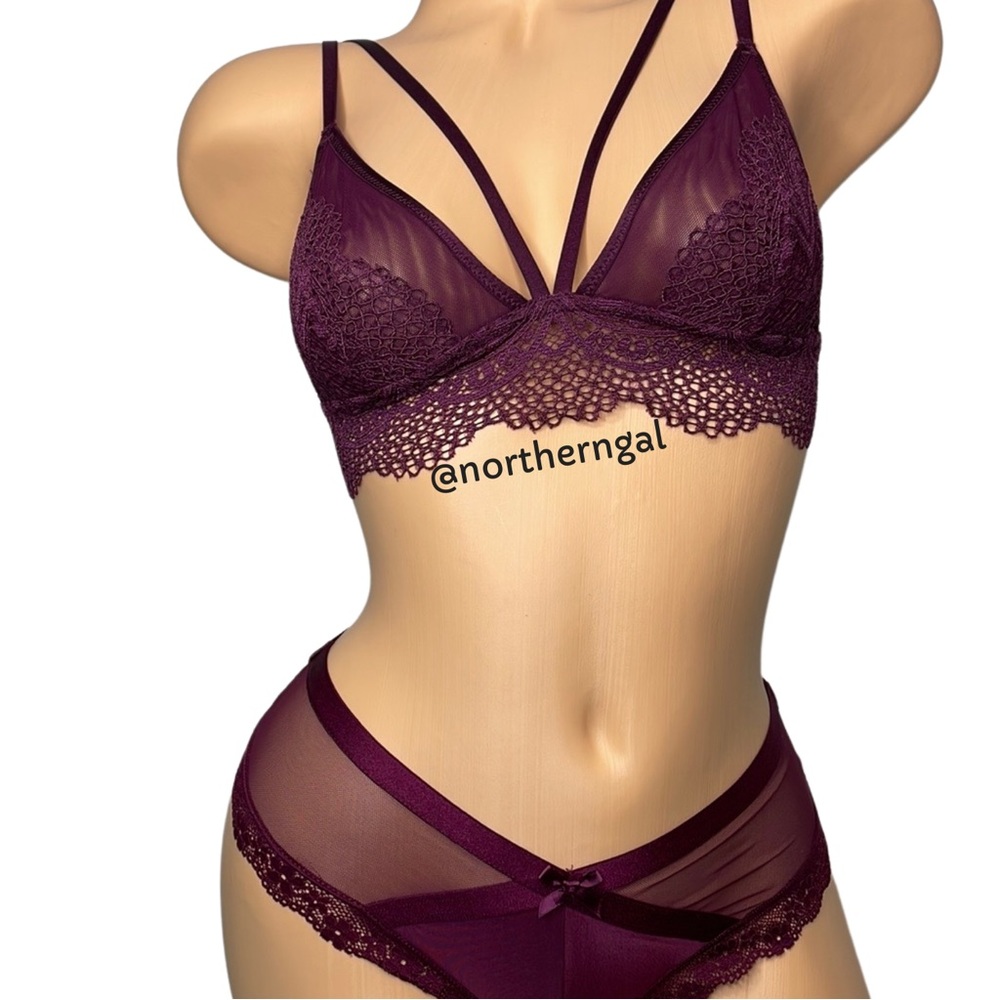 Victoria's Secret Crochet Lace Bralette in Plum - Picture 5 of 13
